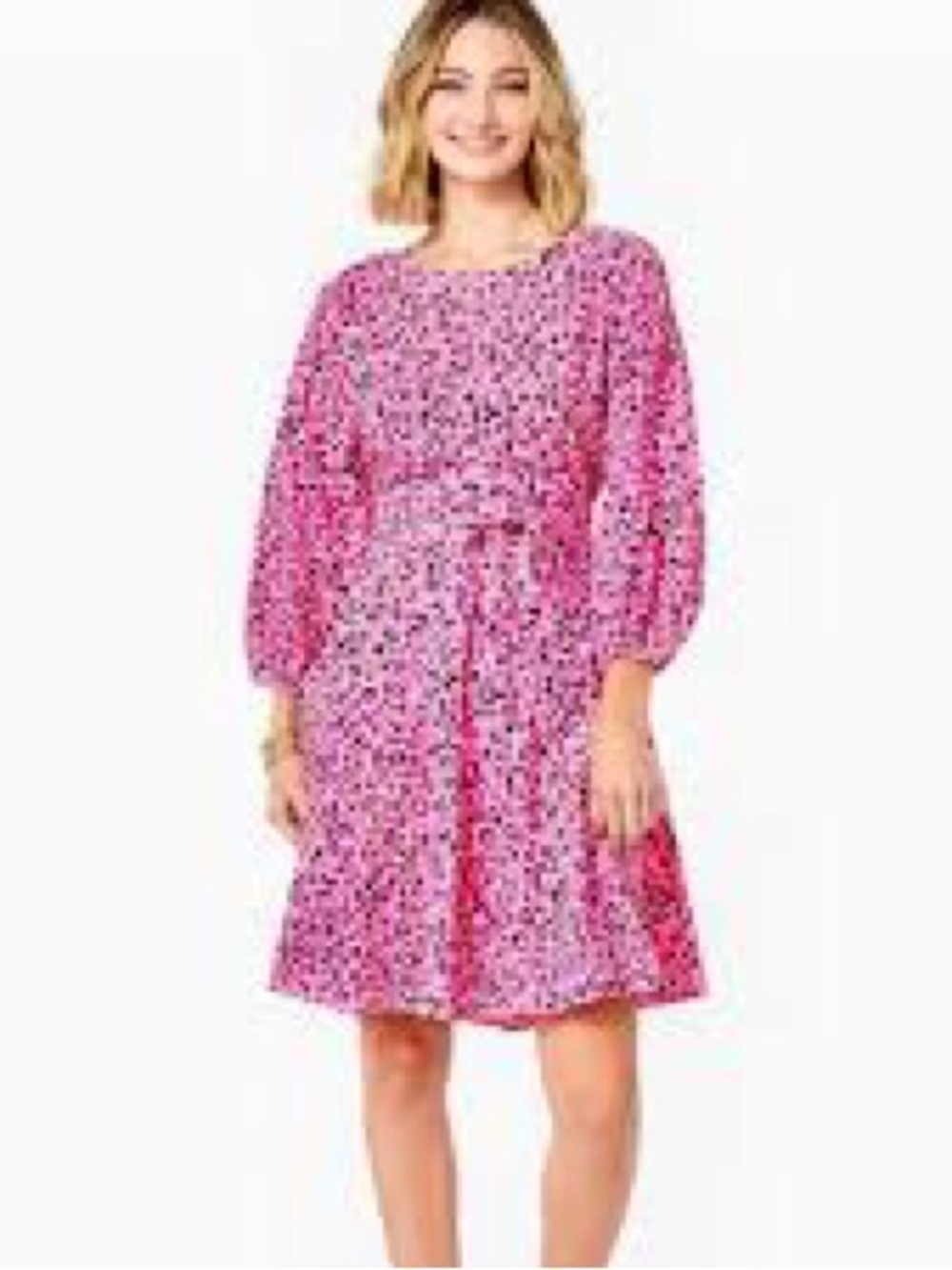 Lilly Pulitzer Cynthia Swing Dress in Pink Topaz My Favorite Spot Size XL